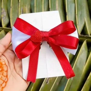 Christmas satin double bow